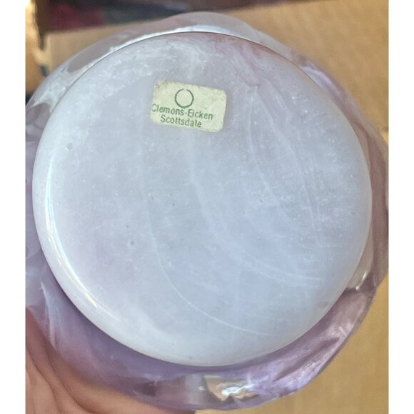 Peter Kaspar Glaskünstler 24% Lead Crystal Art Glass Vase Hand Blown Germany - Picture 7 of 12